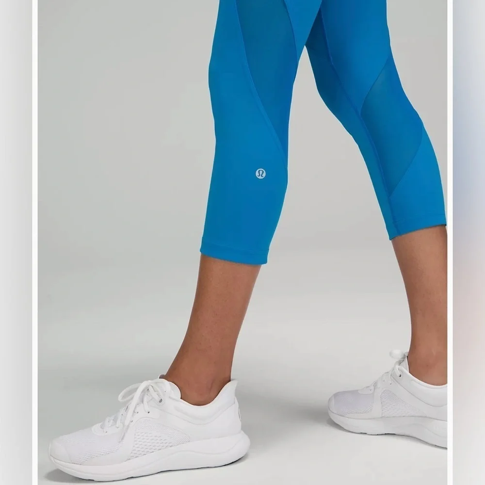 NWT Lululemon Athletica Logo Waistband High Rise Train Crop Leggings 21